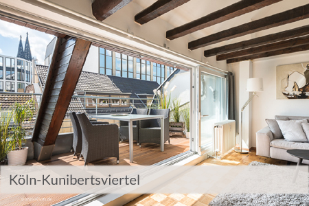 Maisonette mit Dachterrasse und Domblick